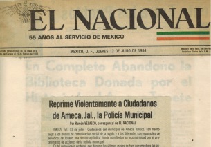 Colección privada Archivo periodístico de R. V. 1985.
